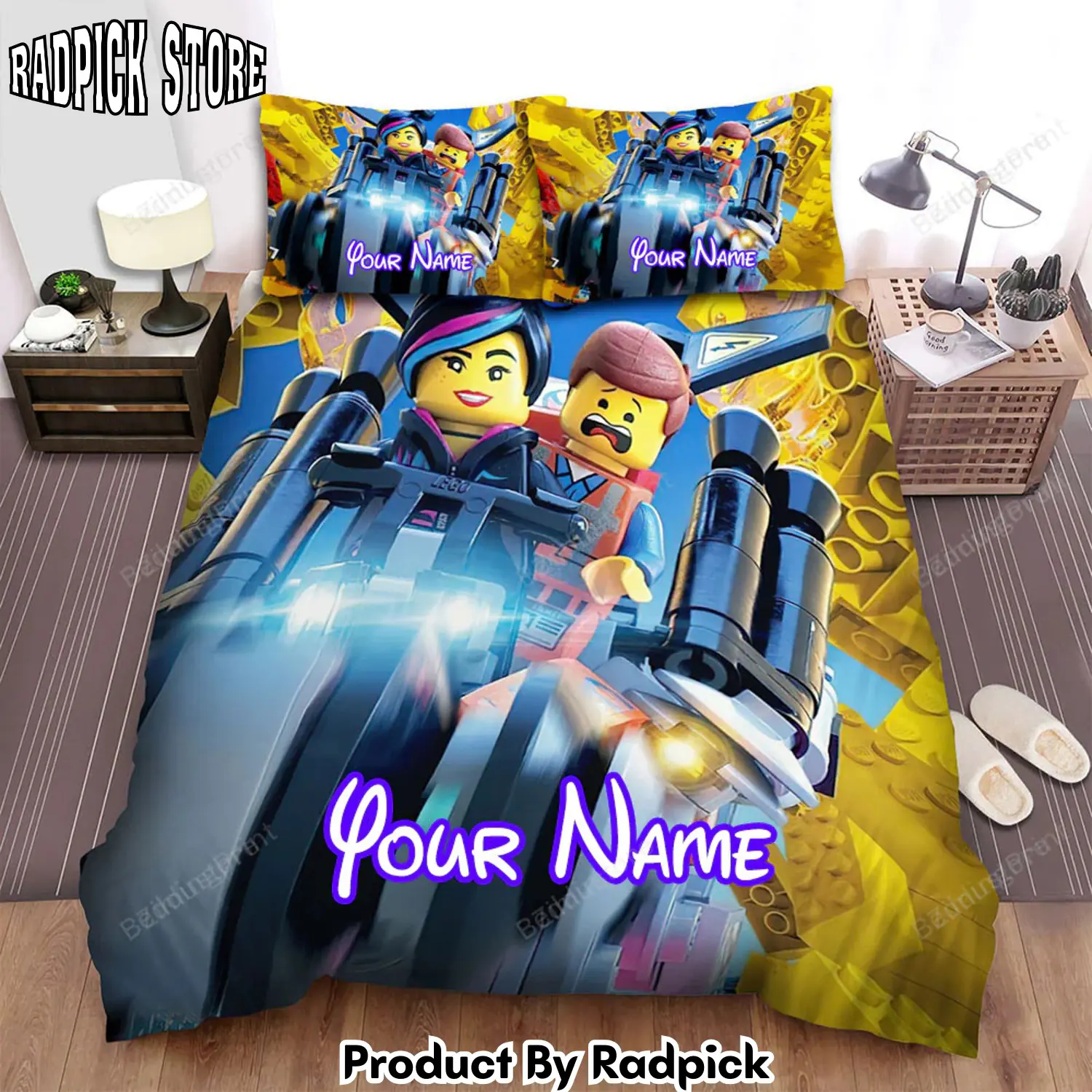 Radpick the lego movie assembling february 7 movie poster bed sheets duvet cover personalized name bedding sets rp3271114